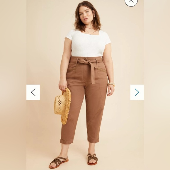 Anthropologie Ellie Embroidered Utility Pants Size  14 new with tag - Picture 1 of 12